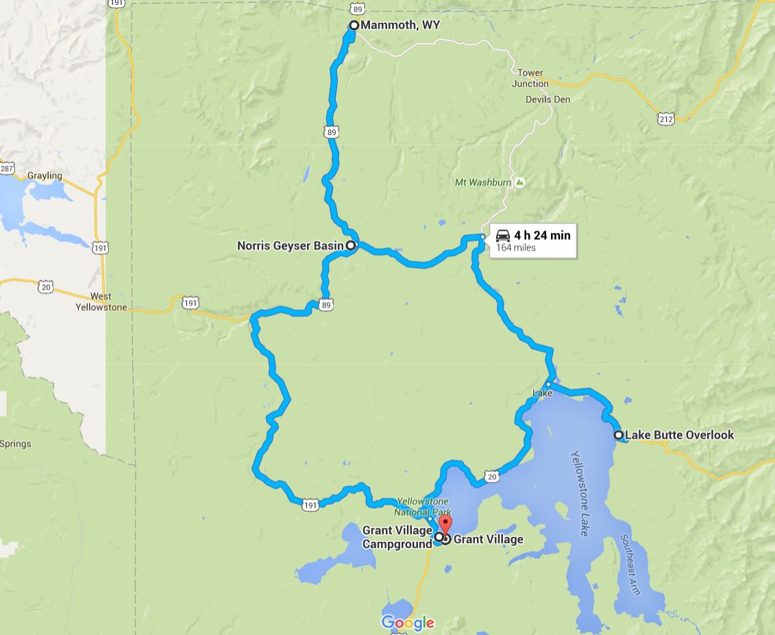 Northwest Yellowstone Map