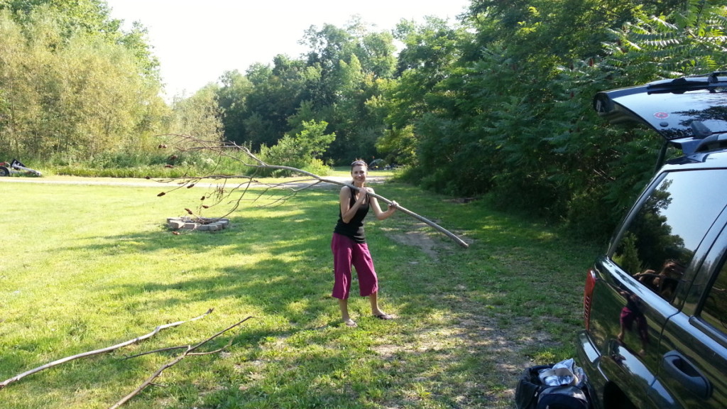 Angela Collecting Firewood