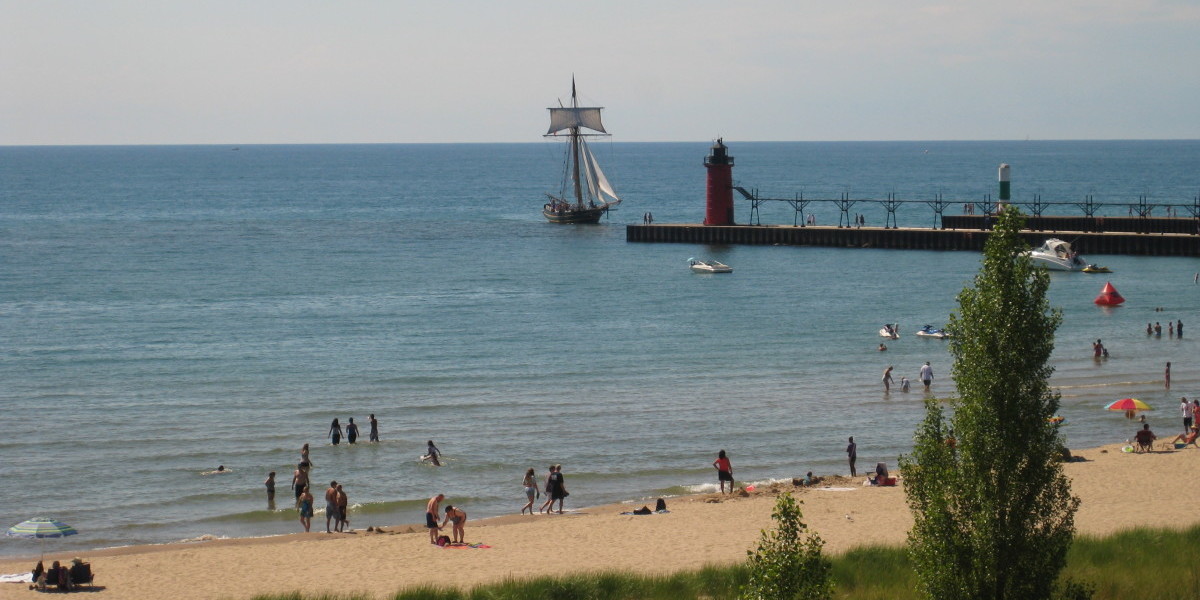 Beach at South Haven, Michigan