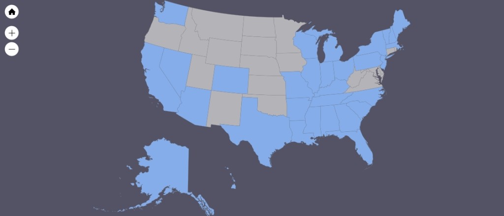 States Visited Yearly Recap