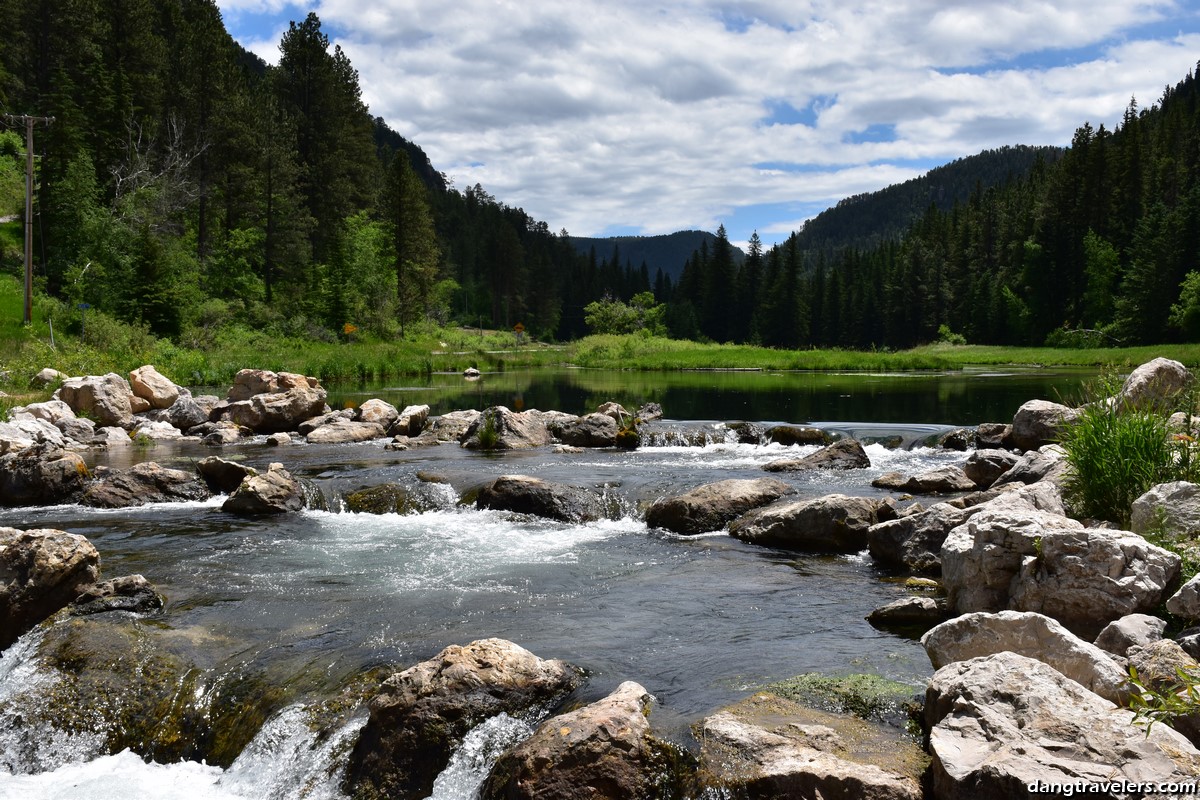 A small picturesque pond off Spearfish Canyon Scenic Byway.