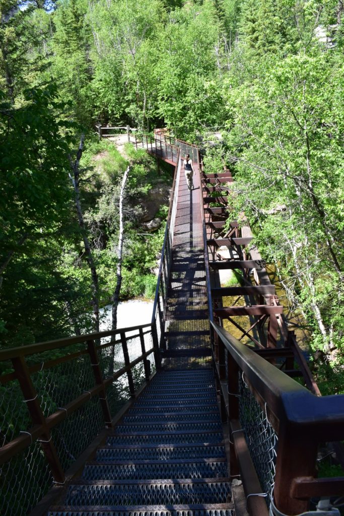 Spearfish Falls boardwalk in South Dakota.