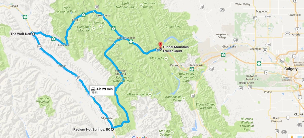 Day 31 Kootenay Map