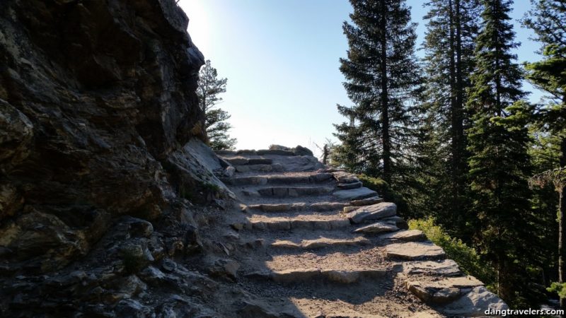 Stairs heading up to Inspiration Point in Grand Teton National Park