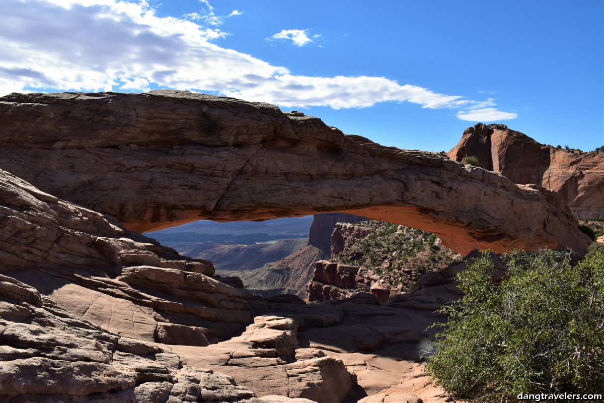 Canyonlands National Park Itinerary: Make sure to hike to the Mesa Arch in the Island of the Sky area. 