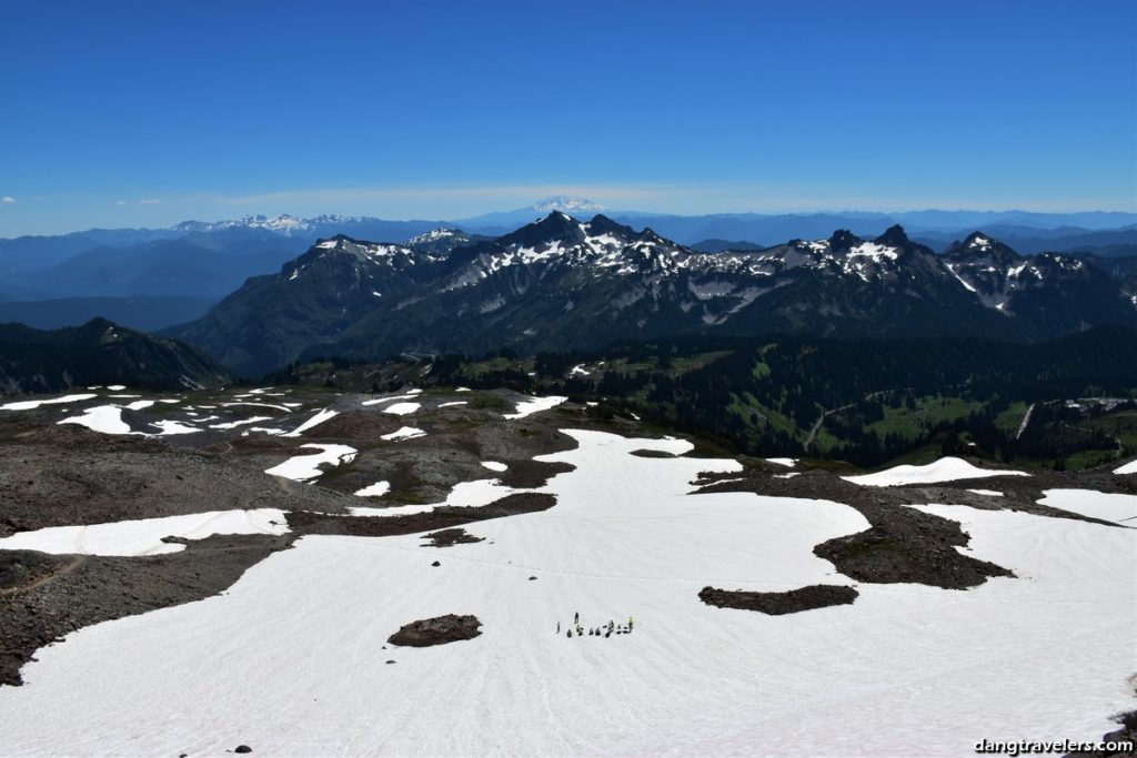 Snow on the Skyline Trail Mount Rainier. 