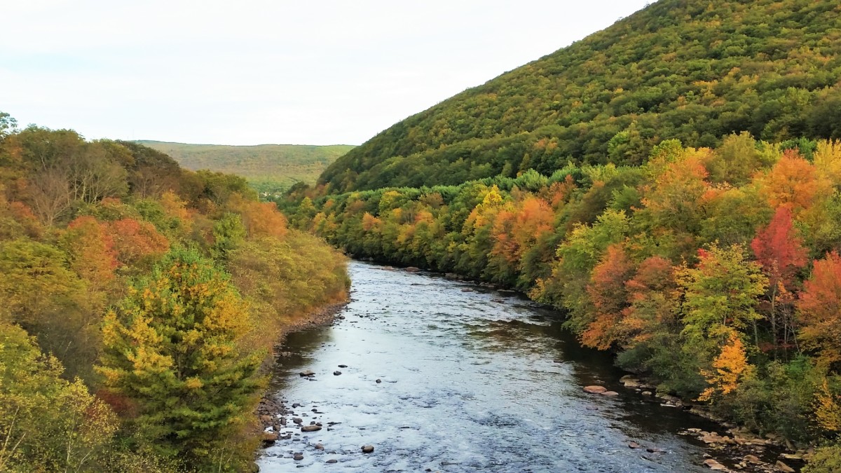 Lehigh Gorge State Park is one of the Pocono fall foliage must-see destinations.