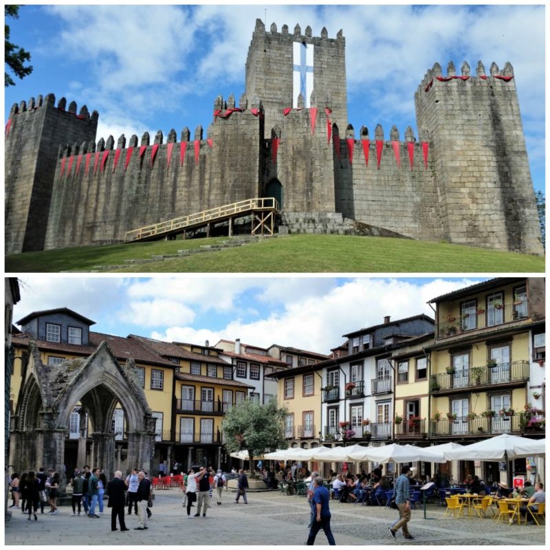 Top 10 Portugal Sites: The Guimaraes Castle and Town Square in Portugal. 