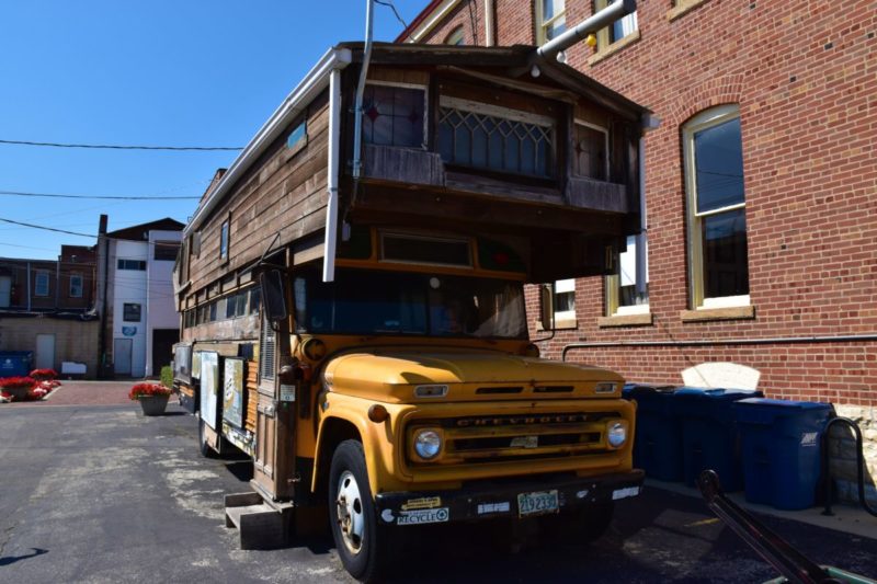 You'll find Bob Waldmire's school bus on an Illinois Route 66 road trip.