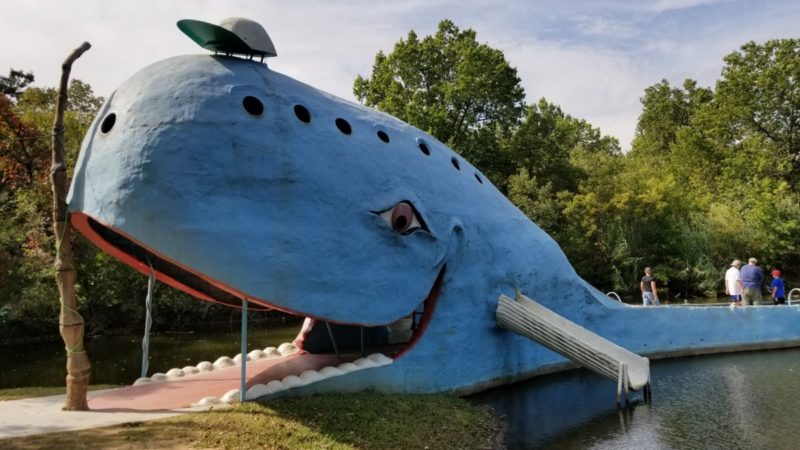 Oklahoma Route 66 Attractions - The Blue Whale in Catoosa.