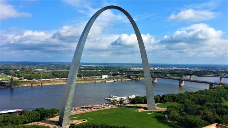 The Gateway Arch in St. Louis.