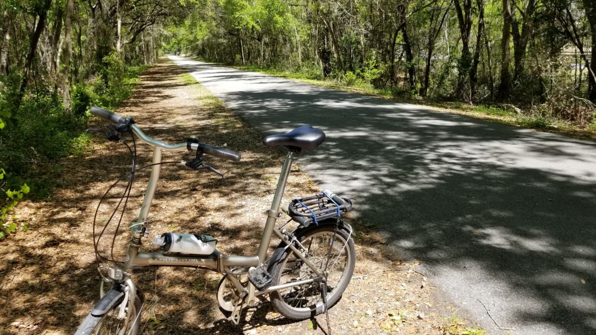 At 46 miles, Withlacoochee State Trail is one of Florida's longest rails to trails. Navigate through small towns, cypress swamps, and canopied corridors on this relatively flat ride.
