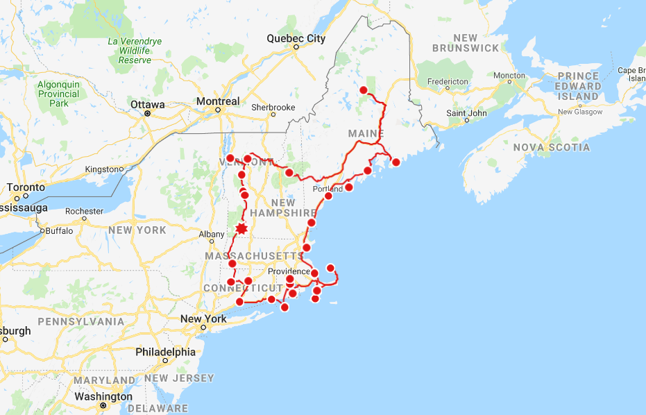 Maine Road Trip Map The Ultimate New England Road Trip Itinerary – Dang Travelers