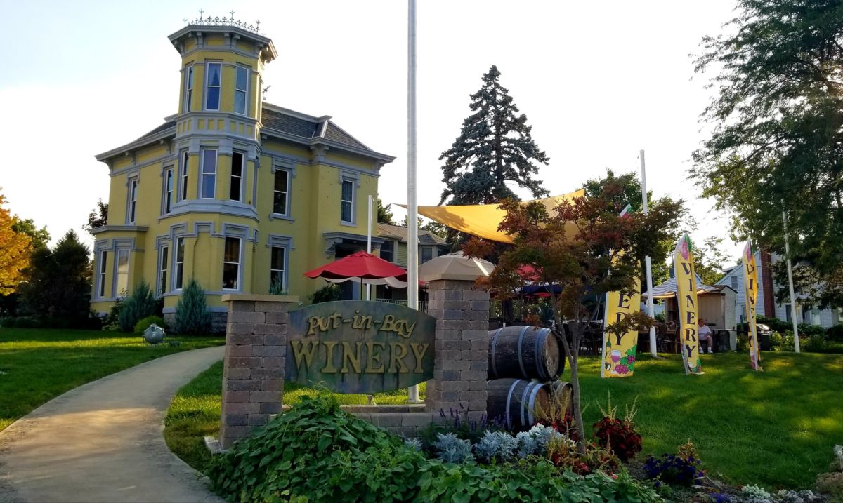 The front of Put-in-Bay Winery in Ohio.