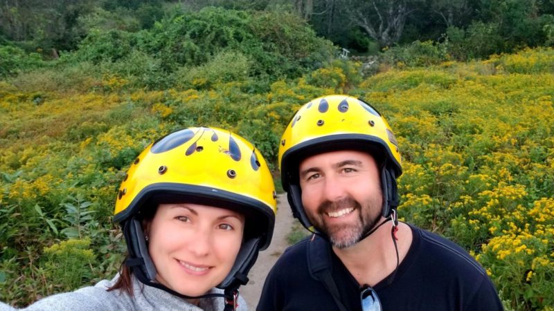 Things to do on Block Island without a car is to rent a scooter!