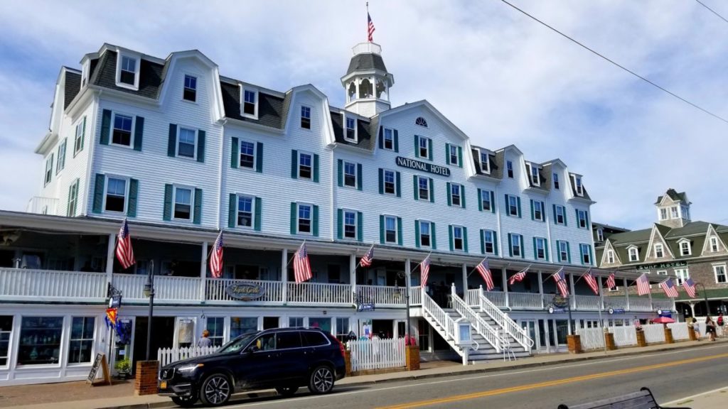 Block Island places to stay include the Historic National Hotel. 