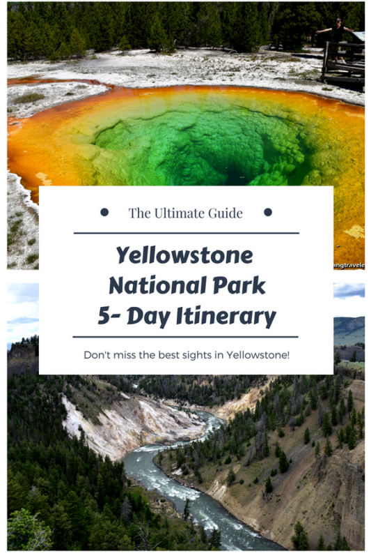 Follow this 5 day Yellowstone National Park itinerary for the must-see sites, hikes, and attractions in the park. Plus travel tips and lodging suggestions. #yellowstone #nationalpark #itinerary