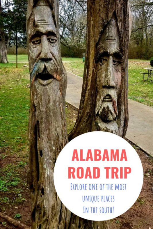 Orr Park Montevallo is a fun and quirky roadside attraction while road tripping in Alabama. It is one of the most unique parks in the United States. #alabama #roadtrip