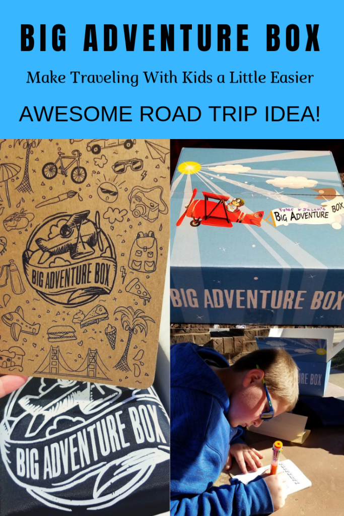 Taking a road trip with kids? The Big Adventure Box is filled with road trip activities custom-made for your kids!