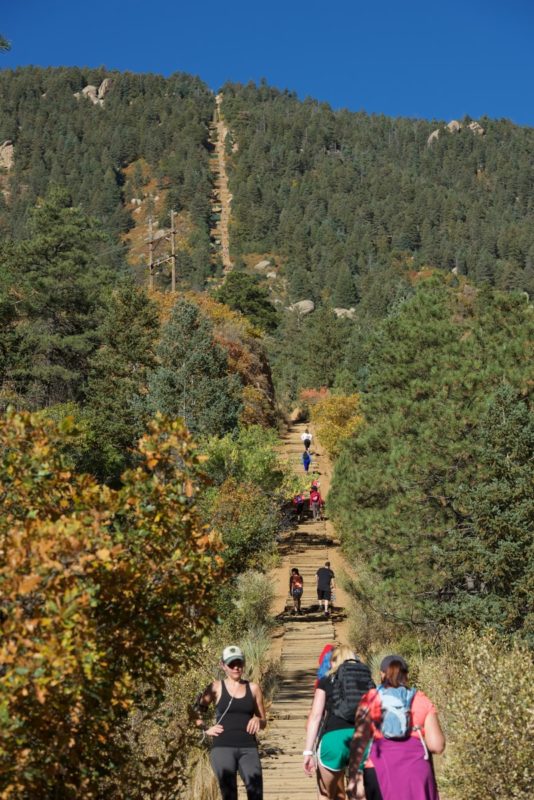 The best scenic hikes in Colorado Springs, Colorado including the Manitou Incline.