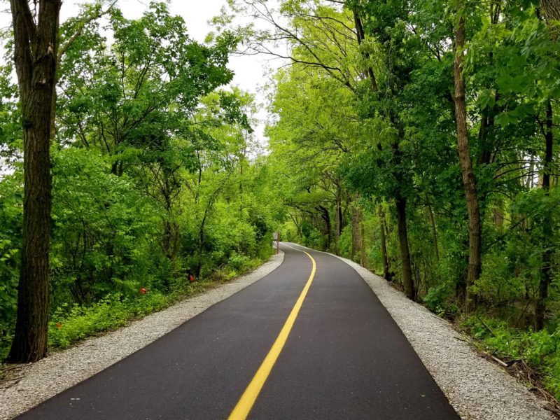 Girls getaway Hamilton County Indiana: Take a bike ride on the Monon Trail in Carmel.