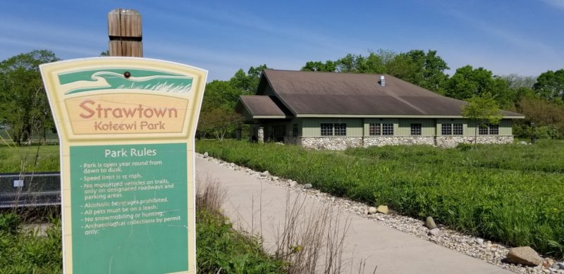Girls getaway Hamilton County Indiana: Take a hike at Strawtown Koteewi Park.