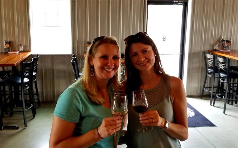 Girls getaway Hamilton County Indiana: Wine tasting at Urban Vines Winery and Brewery.