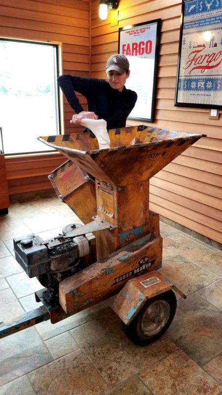 Make sure to stop at the Fargo Visitor Center to take the obligatory picture with the woodchipper!