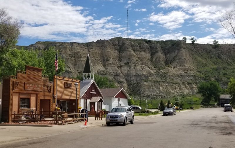 Make sure to stay in Medora, North Dakota when visiting the Theodore Roosevelt National Park.
