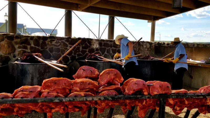 Unique things to do in North Dakota: PItchfork steak fondue in Medora.