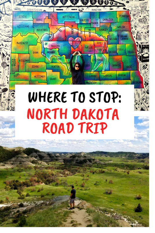 Here are all the great stops along I-94 for an epic North Dakota road trip: Theodore Roosevelt National Park, Enchanted Highway, World's Largest Buffalo and more. #NorthDakota #RoadTrip #BucketLists #Travel