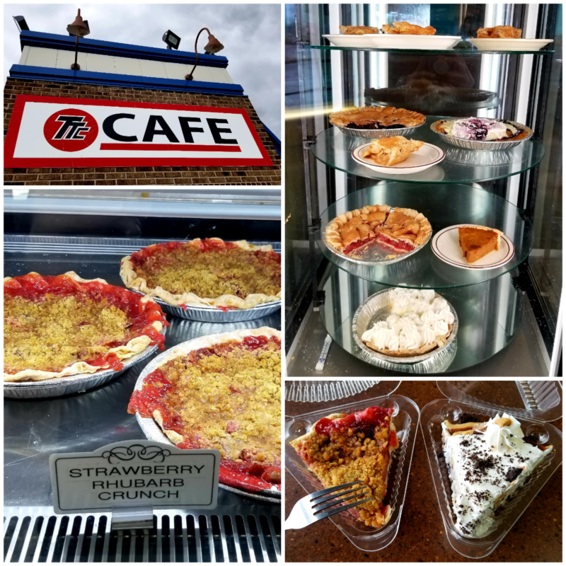 Fun North Dakota roadside attraction: Pie at the Tower Travel Center Cafe.