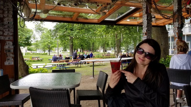 PM Park in Clear Lake is a great spot for lunch or just a drink. It's right on the lake with picnic tables, lights and a tiki bar!