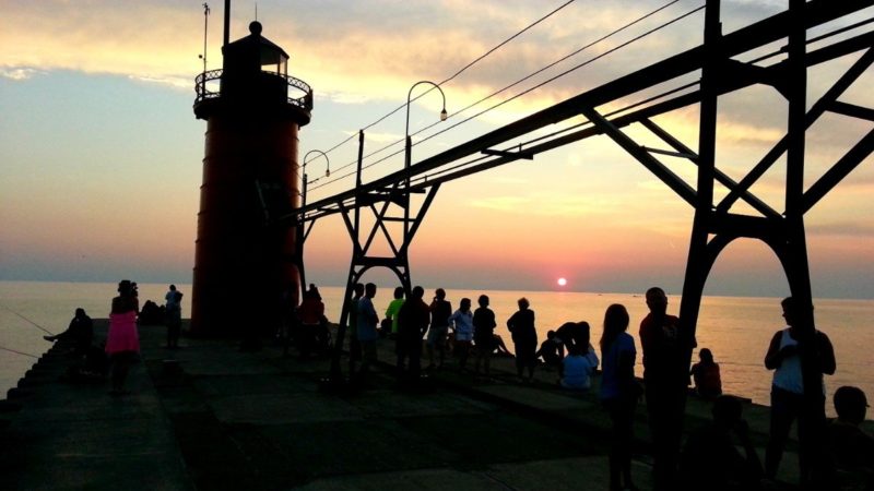 One of the must-do things in South Haven, Michigan is to see a sunset.