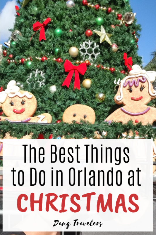 The best things to do in Orlando for Christmas including ice sculptures, snow celebrations, trees, fireworks, acrobats, Christmas lights, parades, and more.