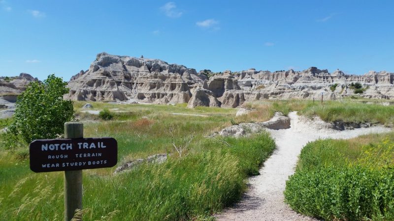 Notch Trail Badlands Sign