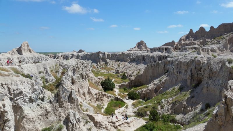 When hiking the Notch Trail in Badlands National Park don't forget sunscreen and a hat because there is no shade whatsoever.