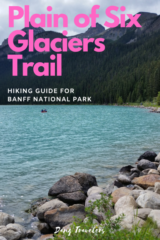 A beautiful hike in Banff National Park, the Plain of Six Glaciers trail starts at the Lake Louise Lakefront and climbs to a historic tea house and breathtaking glacier views. #plainofsixglaciers #banffnationalpark