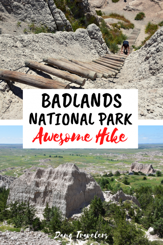 One of the best hiking trails in Badlands National Park is Notch Trail. The 1.5 mile hike is as cool as they come, a must-do on your visit to South Dakota. #badlands #southdakota