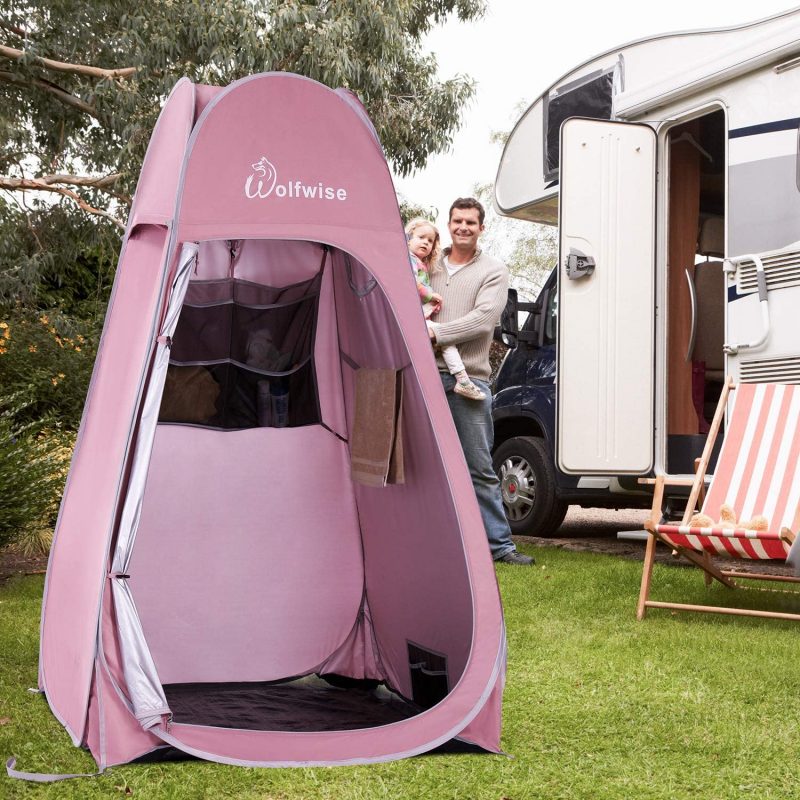 Looking for a way to use the bathroom when camping? We have the perfect toilet tent and portable potty combo for you.