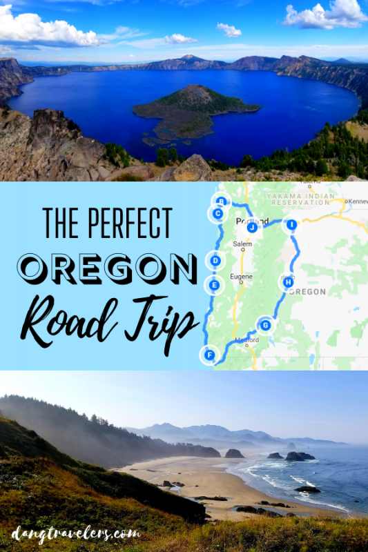 On this awesome Oregon road trip, you'll drive the entire coast, explore Crater Lake National Coast, discover the Columbia River Gorge, and hike in one of the most beautiful state parks. #oregon #roadtrip
