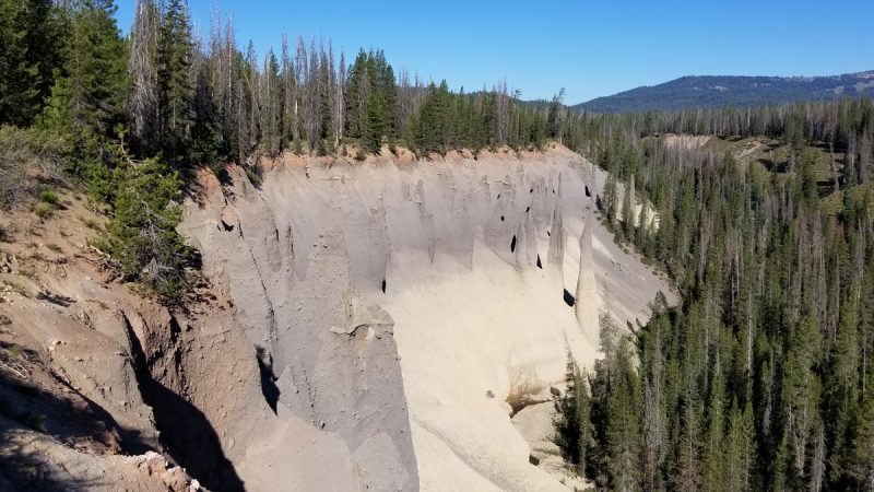 The Pinnacles Trail is an easy one mile hike in Crater Lake National Park bringing to the strangest formations in the park.