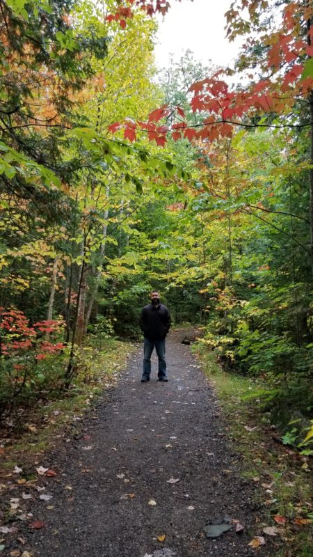 Fall foliage in Upper Michigan includes hiking at Estivant Pines Nature Sanctuary.
