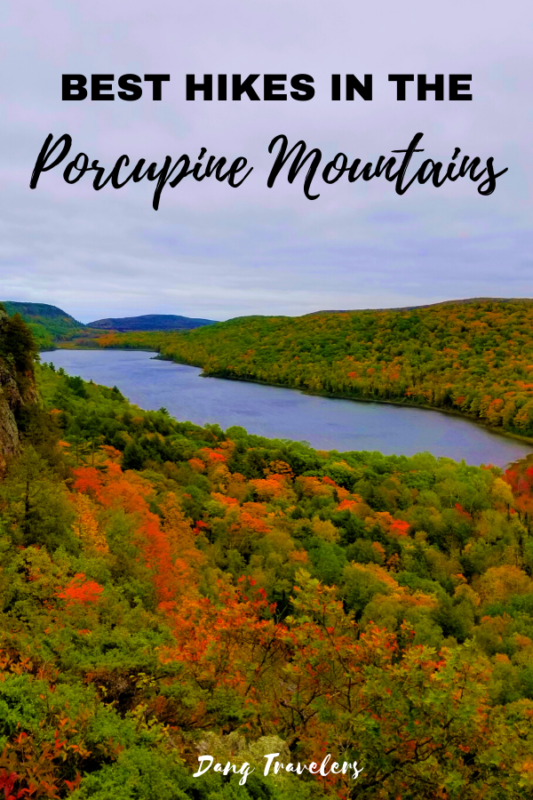 One of the best Michigan trips is to the Upper Peninsula. And one of the prettiest places is Porcupine Mountains Wilderness State Park. This guide covers the top things to do, hiking trails, waterfalls, and camping options. #michigan #statepark #hiking #camping #fall