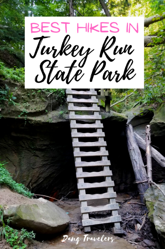 Best hiking trails in Turkey Run State Park in Indiana. Start with Trail 3 to form a loop with 5 and 9 then make sure to hit Trail 11 to 6 to 7, plus camping and cabins information. #hiking #indiana #turkeyrun #statepark