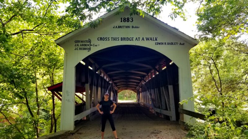 The Narrowed Covered Bridge near Turkey Run State Park