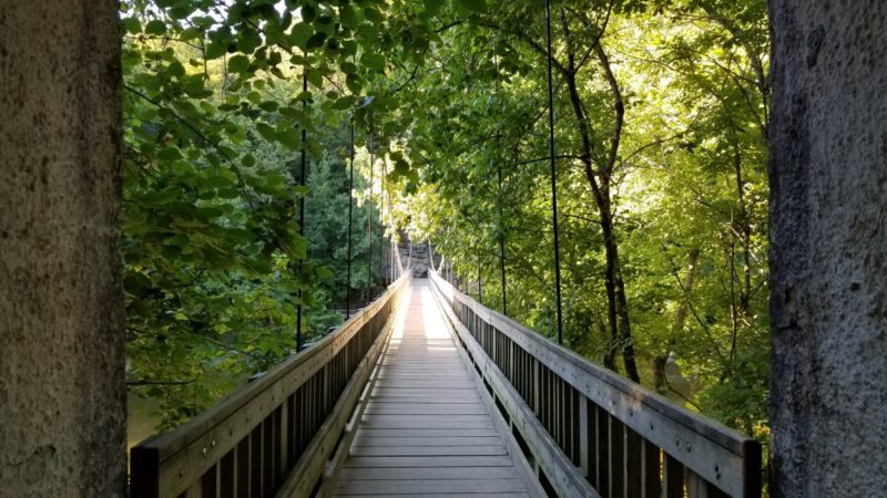 Suspension Bridge at Turkey Run State Park in Indiana.