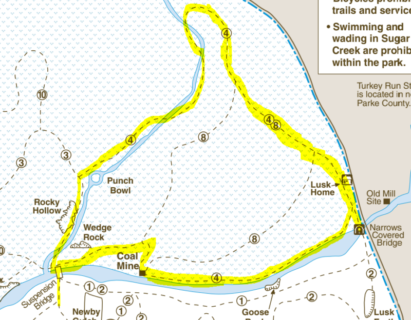 Trail 4 Turkey Run Map