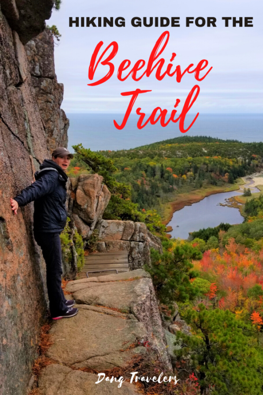 Acadia National Park is the crown jewel of the northeast and of Maine. DO NOT MISS THIS HIKE! The Beehive Trail is one of the most thrilling hikes in the park. You'll hang on to iron rungs while scrambling up granite stairs and rock ledges. #thingstodoin #Acadia #hikingtrails #Maine #BucketList