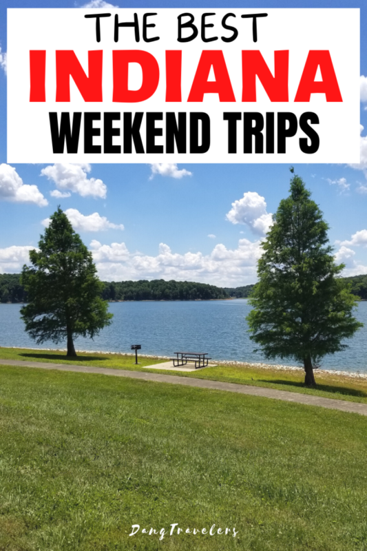 Patoka Lake State Park picnic area in southern Indiana.